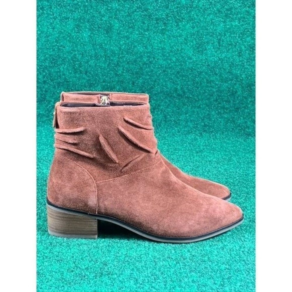 Cole Haan Maple Suede Side Zip Ankle Boots Booties Women's Size 9.5 B - Picture 2 of 11